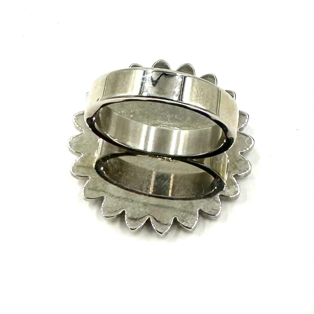 Nadri Stainless Steel Daisy Ring 10.25 NWOT